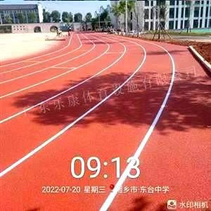 湖南湘乡东台中学篮球场、田径场、足球场铺设项目
